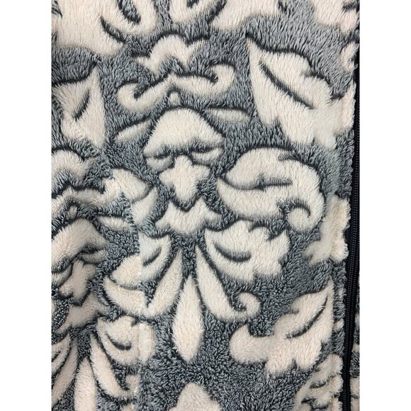 Jason Maxwell Womens Fleece Jacket PL Cozy Floral Pattern Polyester - Picture 4 of 6